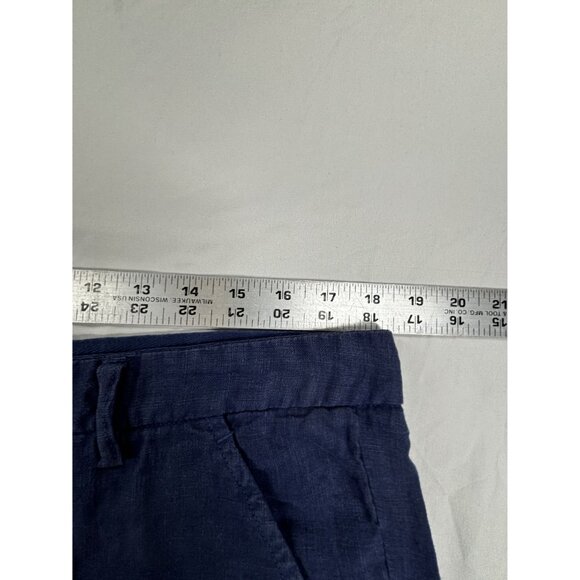 Europann Saint-Tropez Linen Shorts Mens 37 Blue Relax Resort Wear Beach Travel - Picture 8 of 10